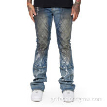 Οι σχεδιαστές ποιότητας Hight Stacted Fit Denim Jeans